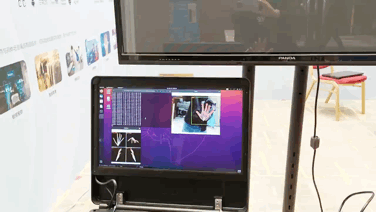 OpenCV视觉套件产品使用Gemini2相机作为视觉传感器，，，，，使用OpenCV Model Zoo中的深度模型.gif